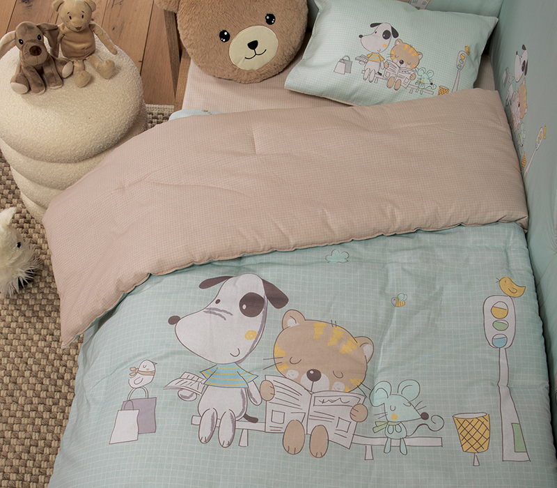 Βρεφικό Πάπλωμα Nef-Nef Homeware Life In The City 110x140 Mint