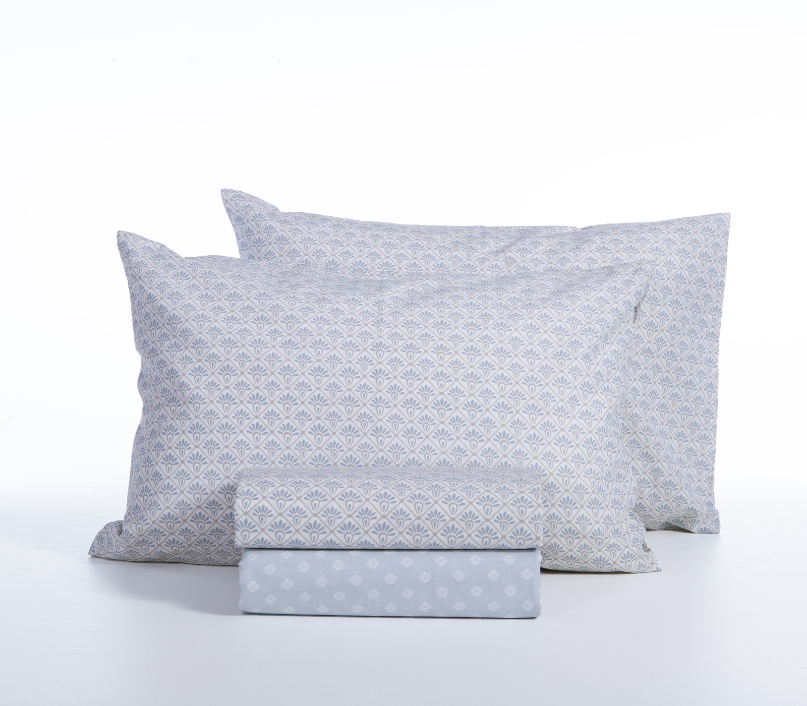 Σεντόνια Υπερδιπλα Nef-Nef Homeware (Σετ) Keylan 240Χ270 Blue (με λάστιχο)