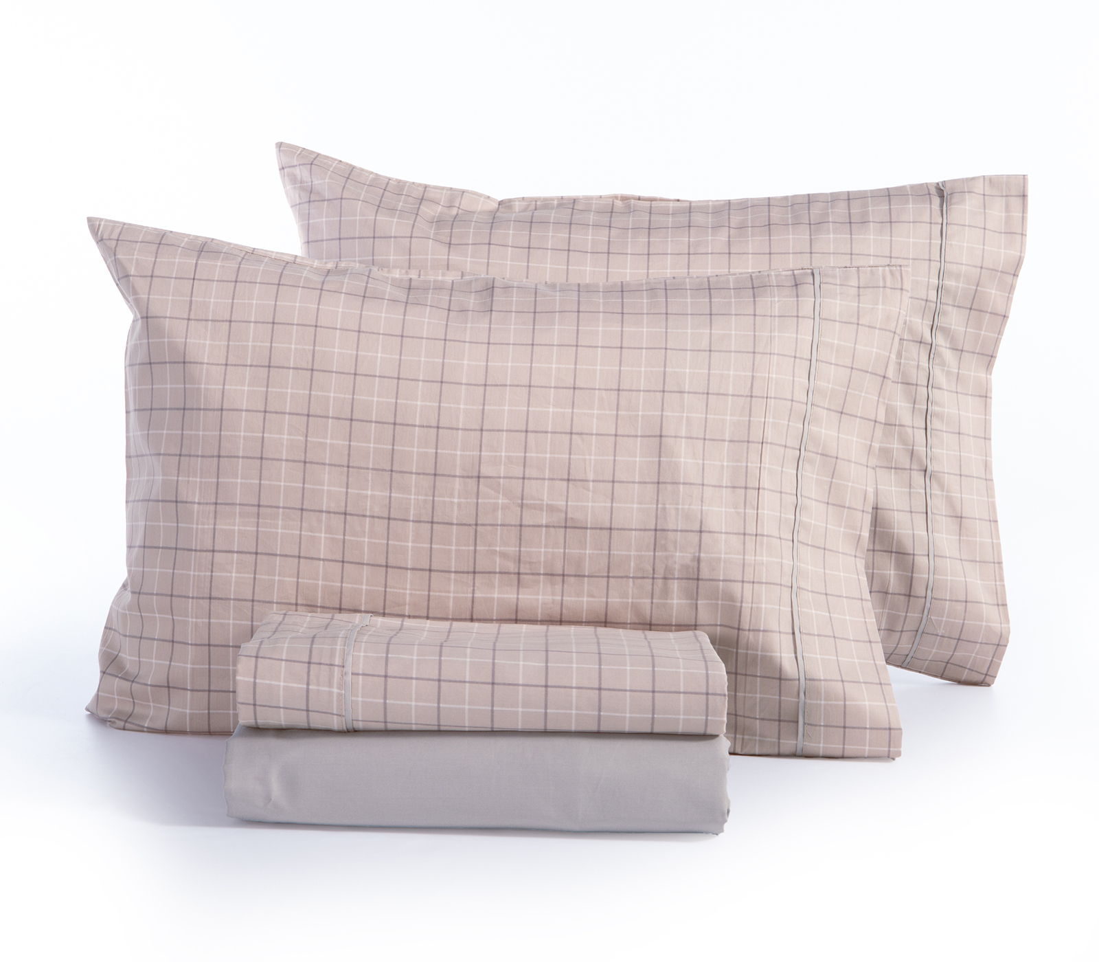 Σεντόνια Υπέρδιπλα Nef-Nef Homeware (Σετ) Gren 240X270 Beige