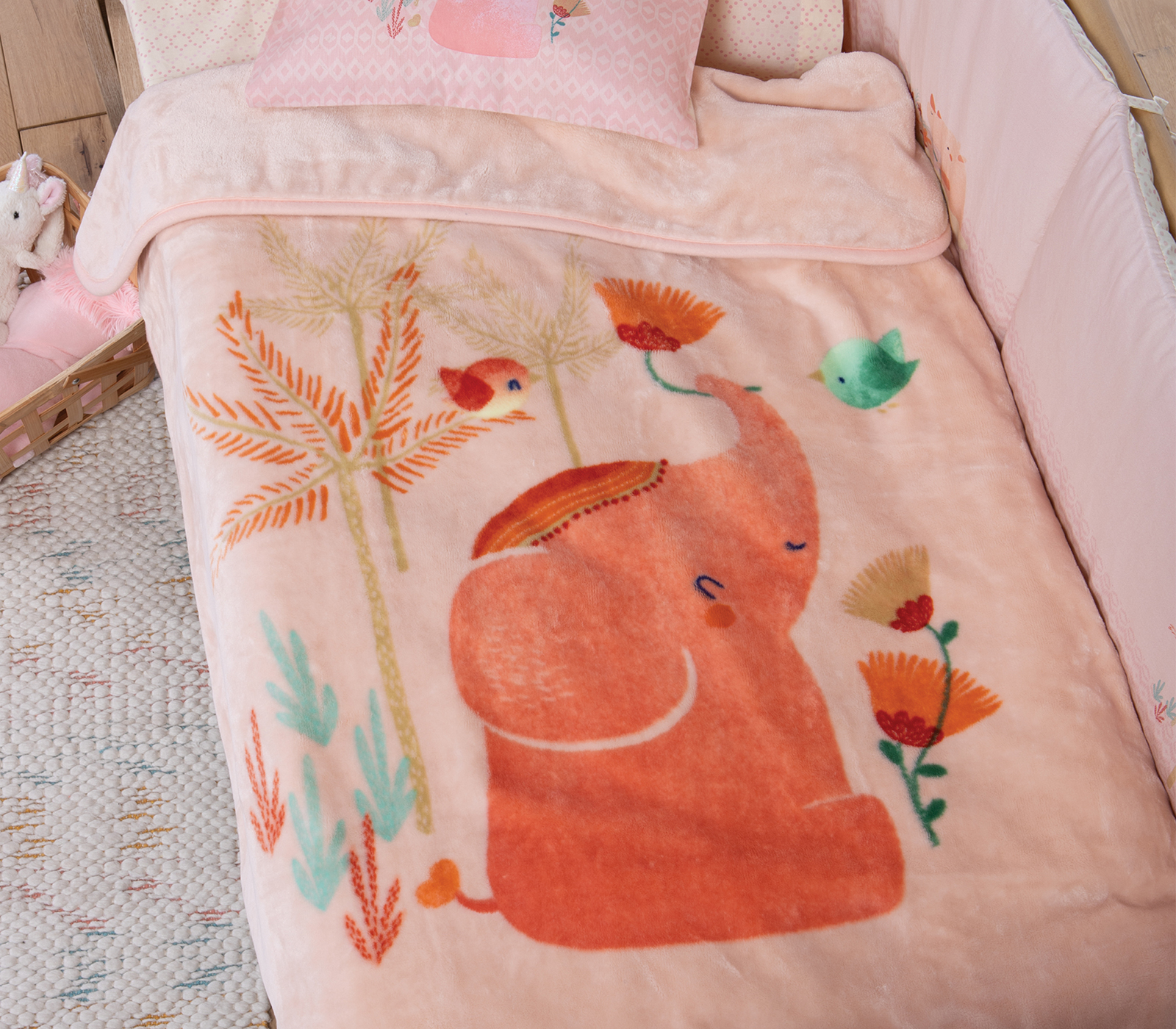 Βρεφική Κουβέρτα Κούνιας Nef-Nef Homeware Indonesia 100X140 Salmon