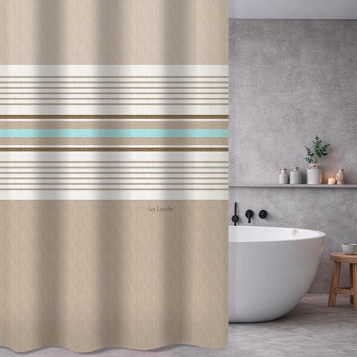 Κουρτίνα Μπάνιου Guy Laroche Pinstripe Natural 180X185