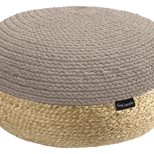 Πούφ Guy Laroche Maya Ottoman Taupe 50X50X25