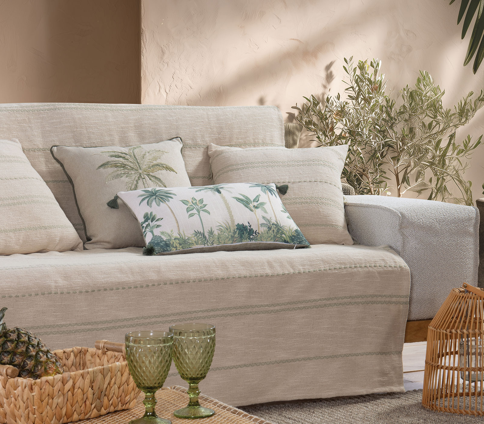 Ριχτάρι Τετραθεσίου Nef-Nef Homeware Bleeze 180Χ350 Beige