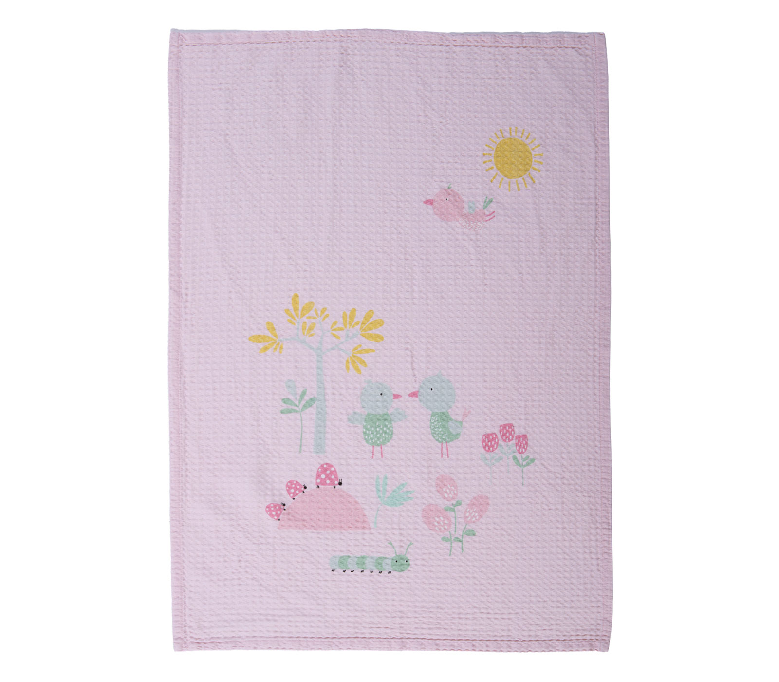 Βρεφική Κουβέρτα Πικε Nef-Nef Homeware Spring Hapiness 110X150 Pink
