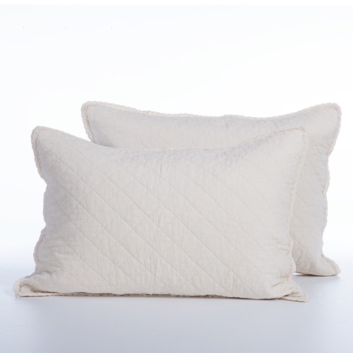 Ζεύγος Μαξιλαροθήκες Nef-Nef Homeware Brunno 52x72 Ecru