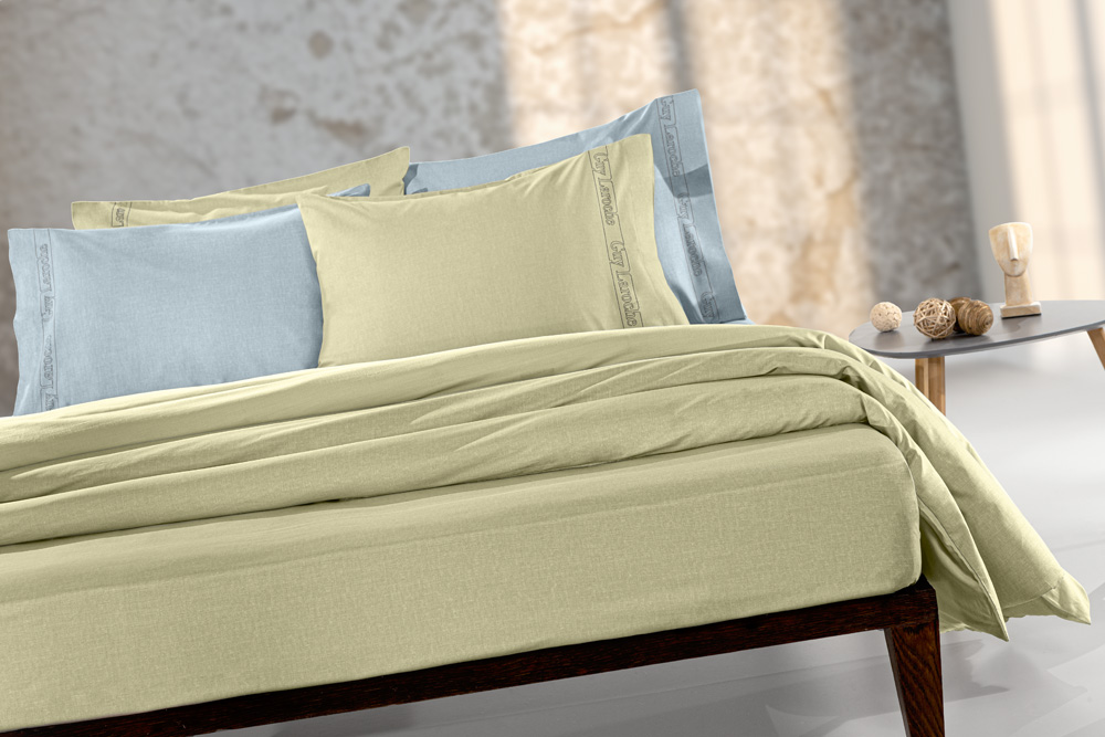 Σεντόνι King Size Μεμονωμένο Guy Laroche Color Plus Olive 180Χ200+42