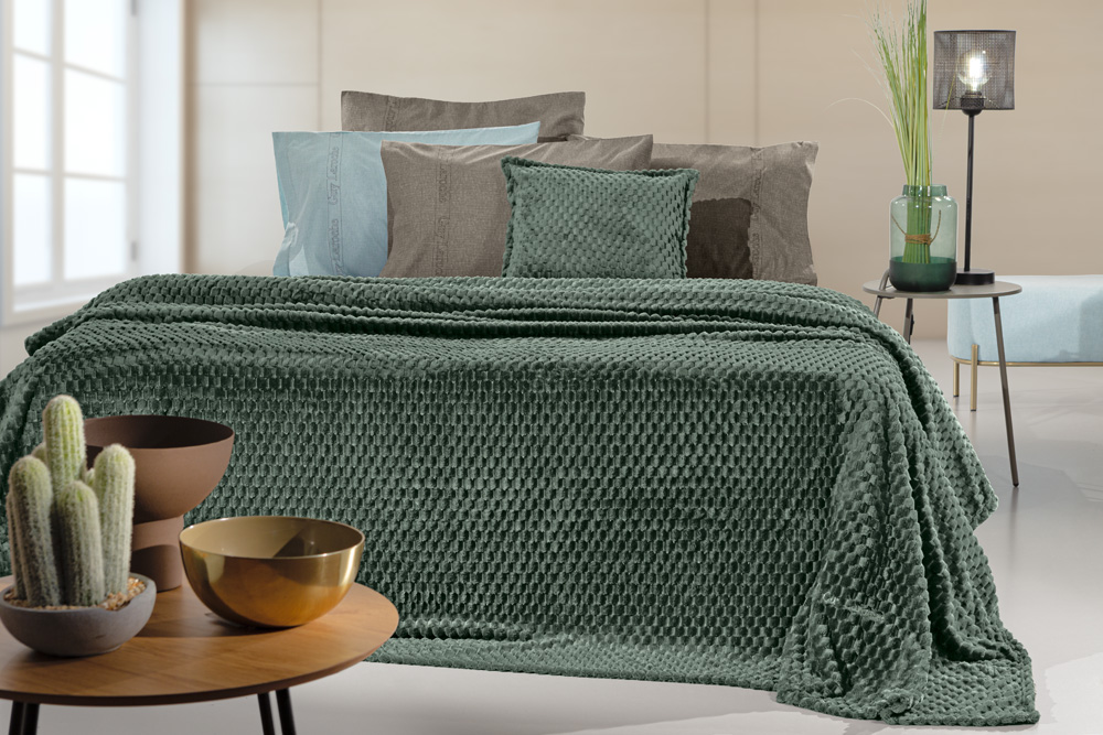 Κουβέρτα Υπέρδιπλη Guy Laroche Smoothie 220x240 Pesto