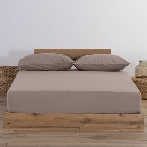 Σεντόνι Μεμονωμένο Μακό King Size Nef-Nef Homeware Jersey 180X200+35 Mocca