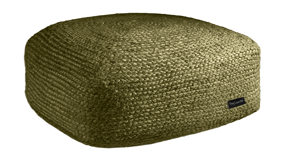 Πούφ Guy Laroche Boho Olive 65X65X30 Large