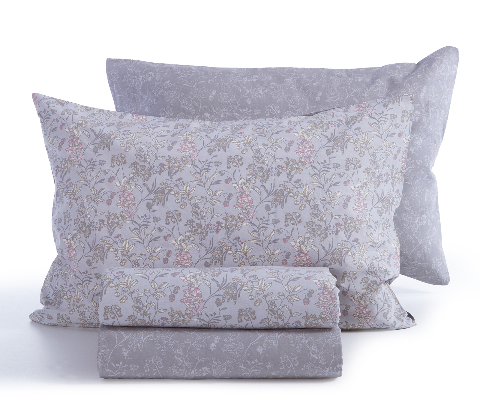 Παπλωματοθήκη μονή Nef-Nef Homeware (Σετ) Odete 170X240 Grey