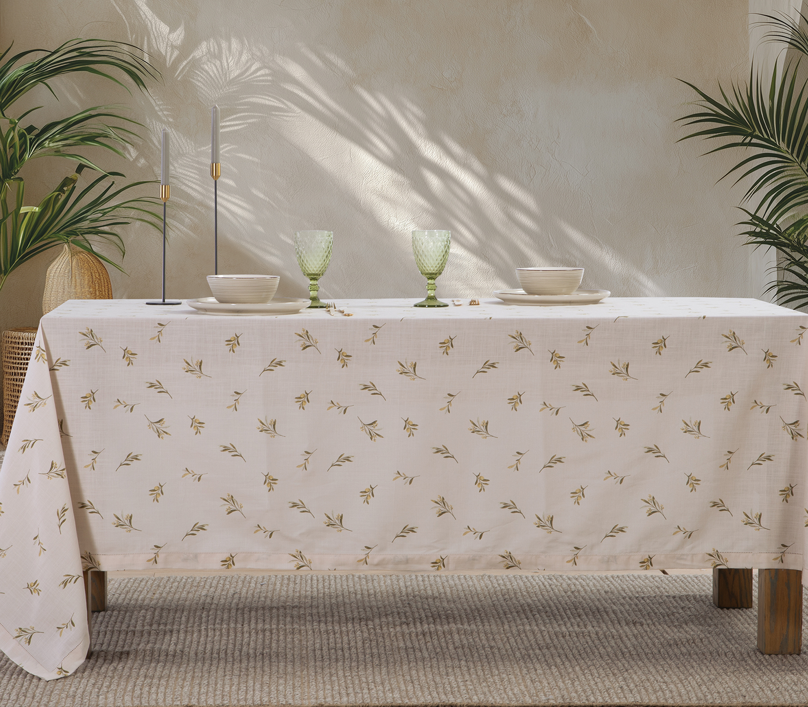 Τραπεζομάντηλο Nef-Nef Homeware Olive 150x300 Ecru 