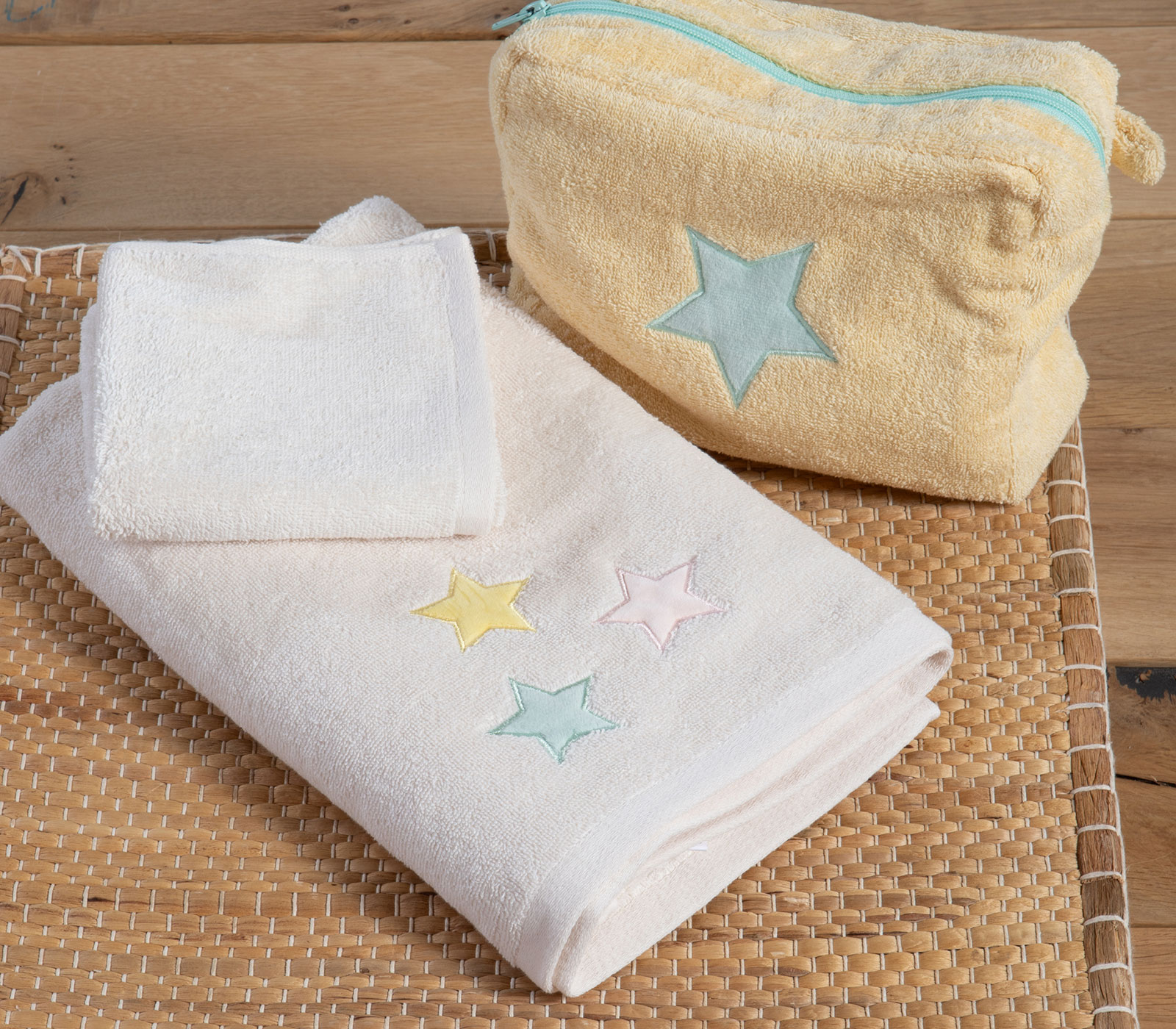 Βρεφικές Πετσέτες Nef-Nef Homeware (2ΤΜΧ) Happy Ecru 