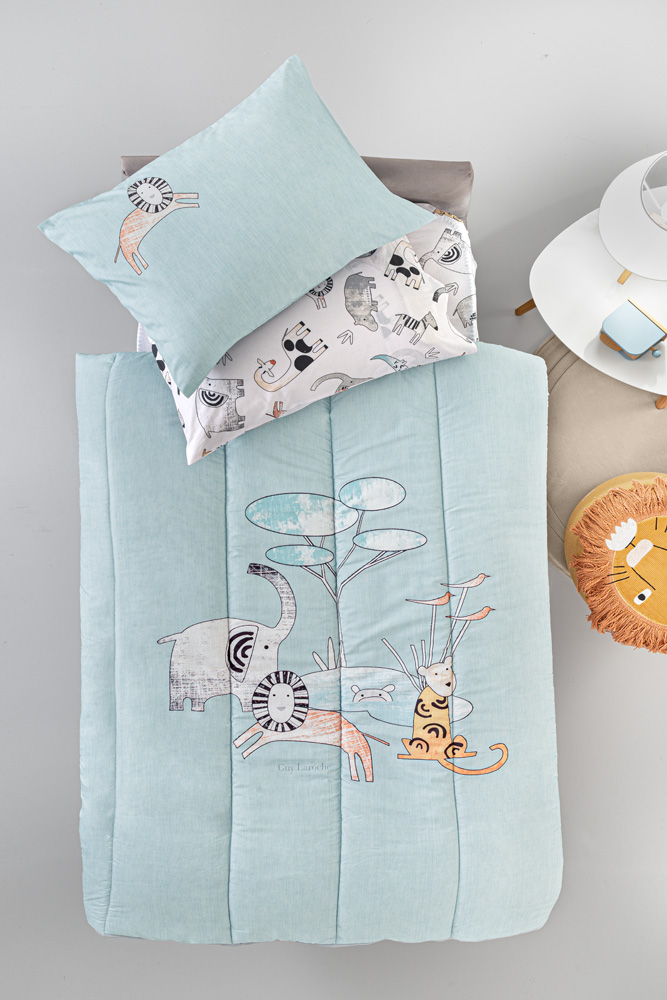Πάπλωμα Guy Laroche Zootopia Suede Aqua-Grey 160x220 