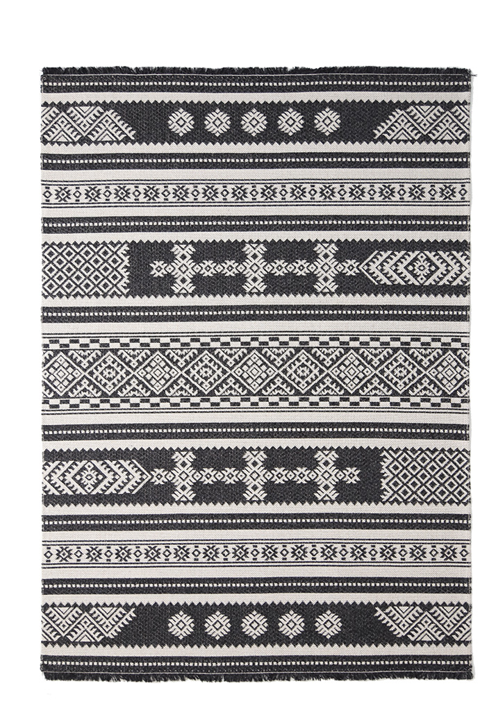 Χαλί διαδρόμου casa cotton 0.67X1.40 - 22095 black Royal Carpet