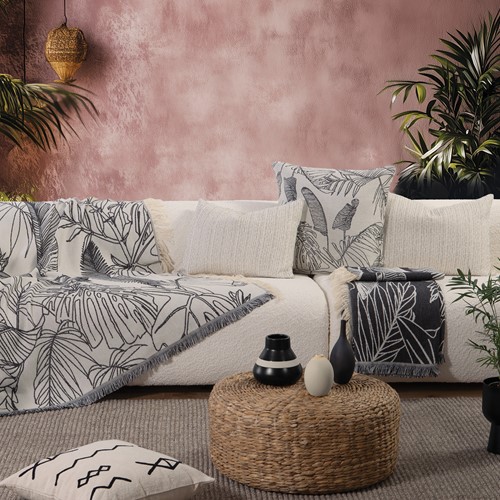 Διακοσμητικό Μαξιλάρι Nef-Nef Homeware Grow Deco 50X50 Ecru/Black