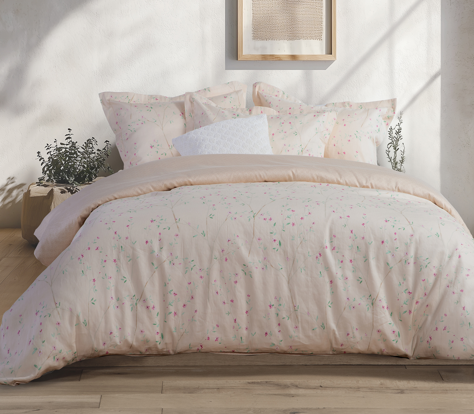 Σεντόνια Υπέρδιπλα Βαμβακοσατέν Nef-Nef Homeware (Σετ) Kiara 240X270 Salmon