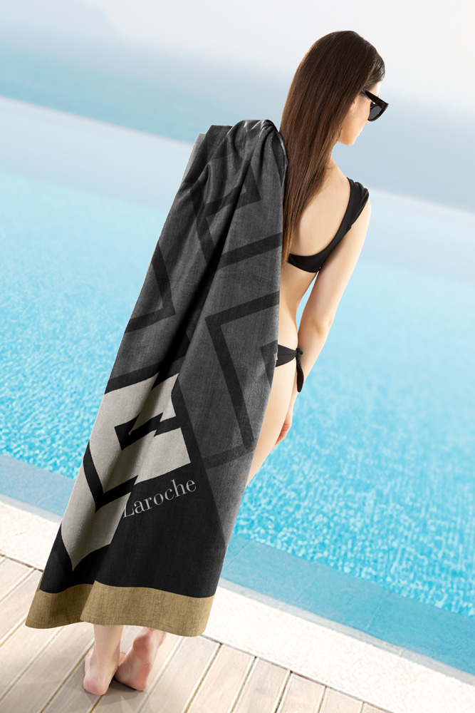 Πετσέτα Θαλάσσης Guy Laroche Velour Printed 2502 02 100X175