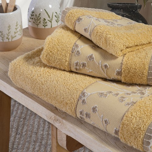 Πετσέτα Προσώπου Nef-Nef Homeware Floriva 50X90 Yellow