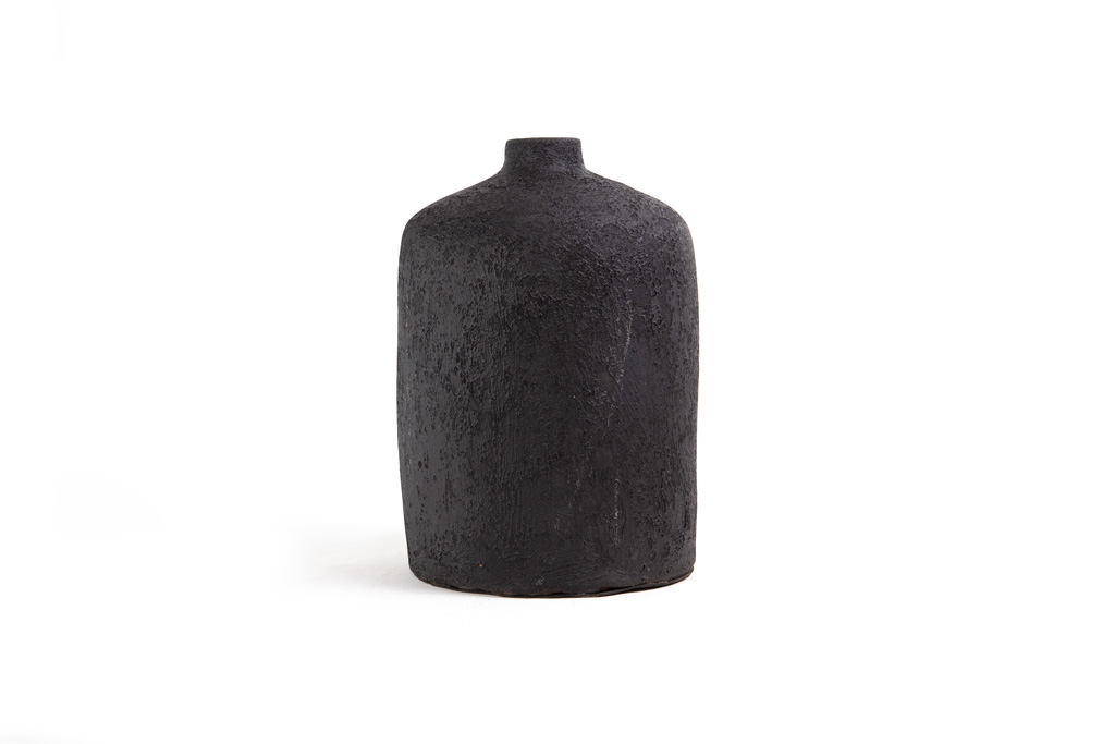 Κεραμικό Διακοσμητικό βάζο Siso Ban Black Spot Gray Medium (20x20x32) Soulworks