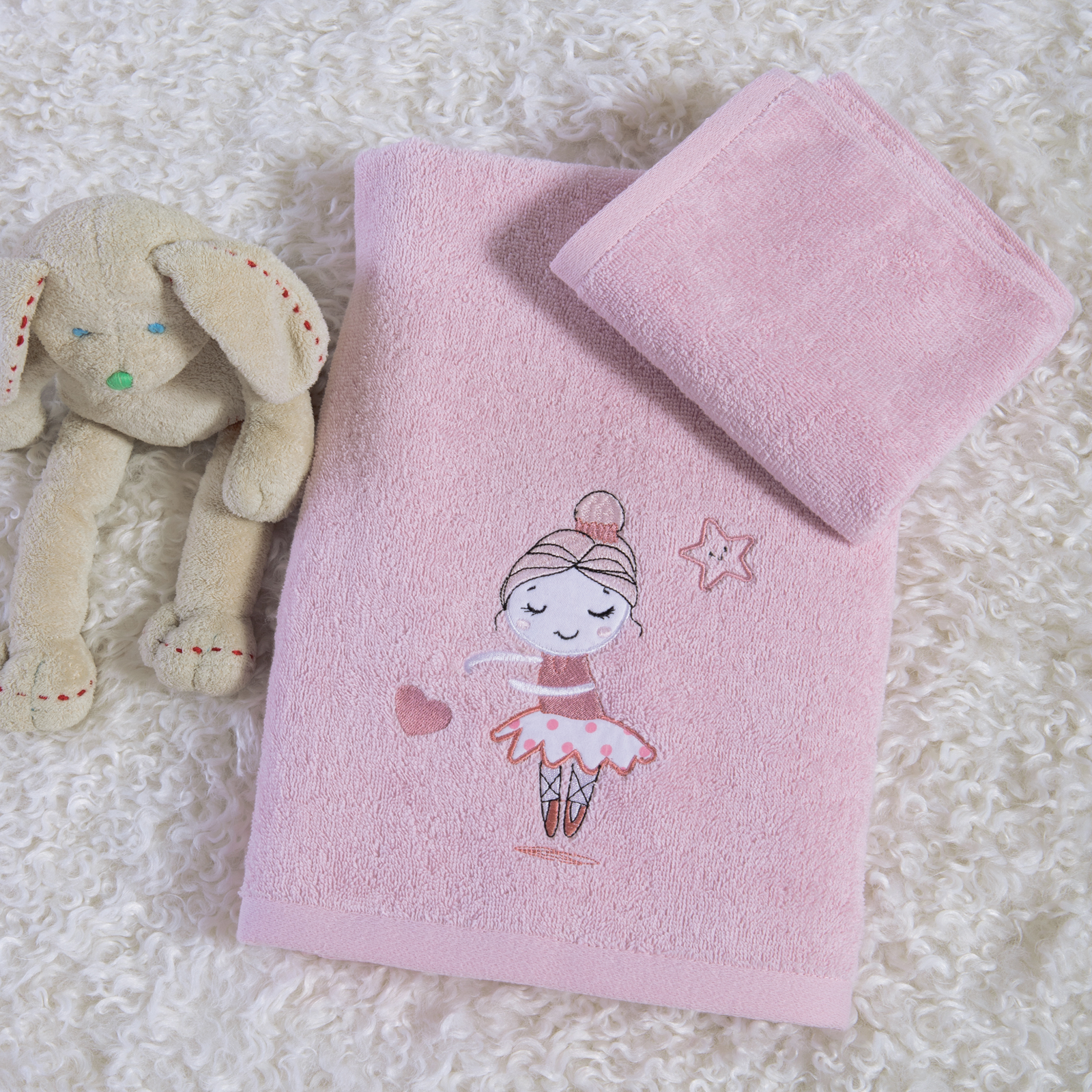 Βρεφικές Πετσέτες Nef-Nef Homeware Σετ 2τεμ. Ballerine World Lilac