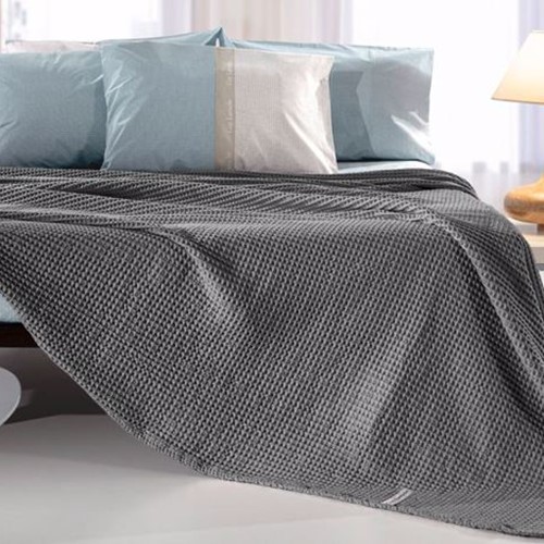 Κουβέρτα Πικέ King-size Guy Laroche Eternity Anthracite 260X240