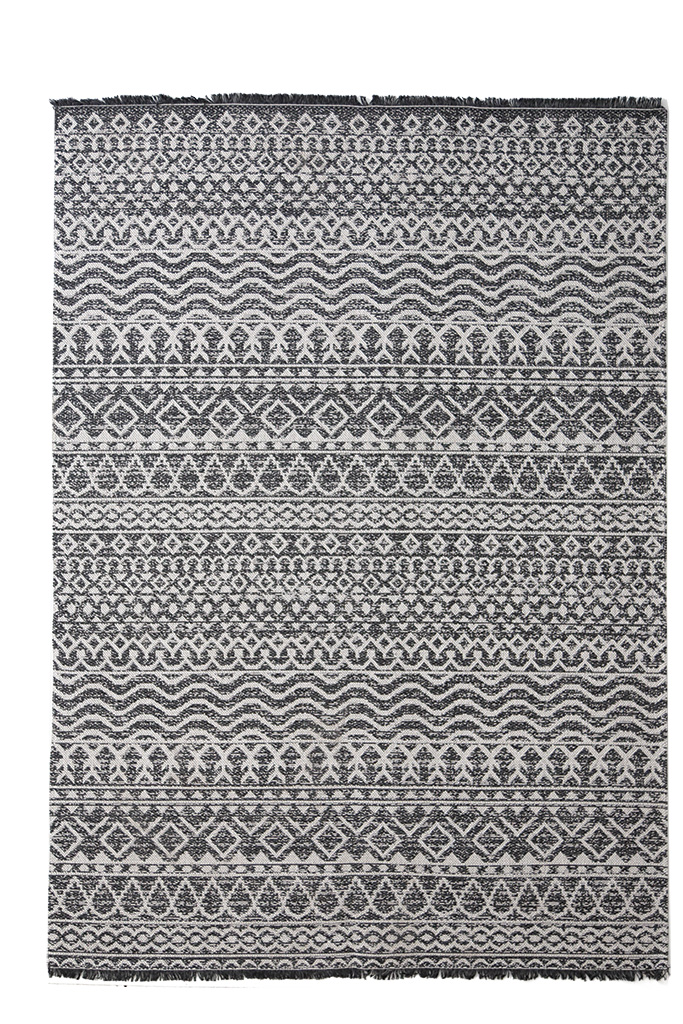 Χαλί Σαλονιού Royal Carpet Casa Cotton 1.57X2.30 - 22077 Black (All Season)