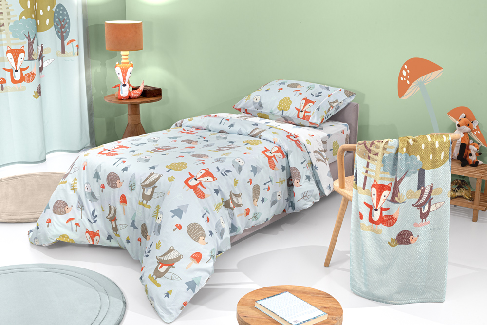 Παιδική Παπλωματοθήκη Saint Clair (Σετ) Timber 165X225 Ciel