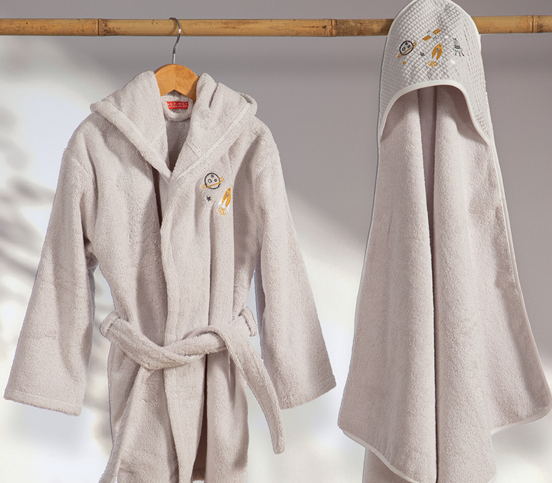 Βρεφικό Μπουρνούζι Nef-Nef Homeware My Universe Grey 04