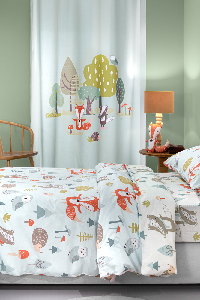 Παιδική Παπλωματοθήκη Saint Clair (Σετ) Timber 165X225 Ciel