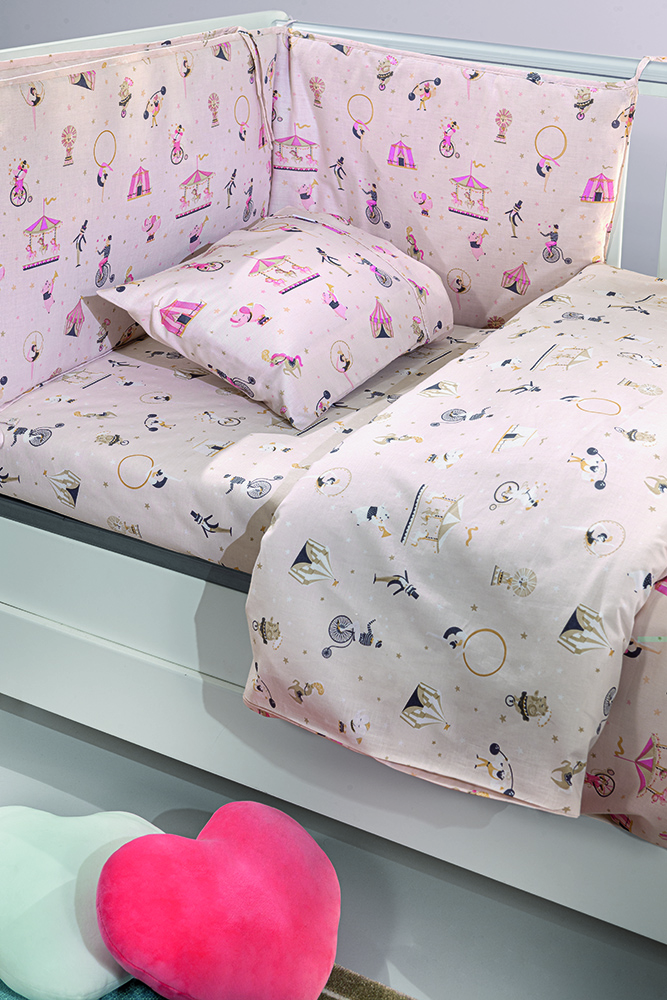 Βρεφικό Σετ Saint Clair Enjou Pinky (Παπλωματοθήκη-Μαξιλαροθήκη-Πάντα)