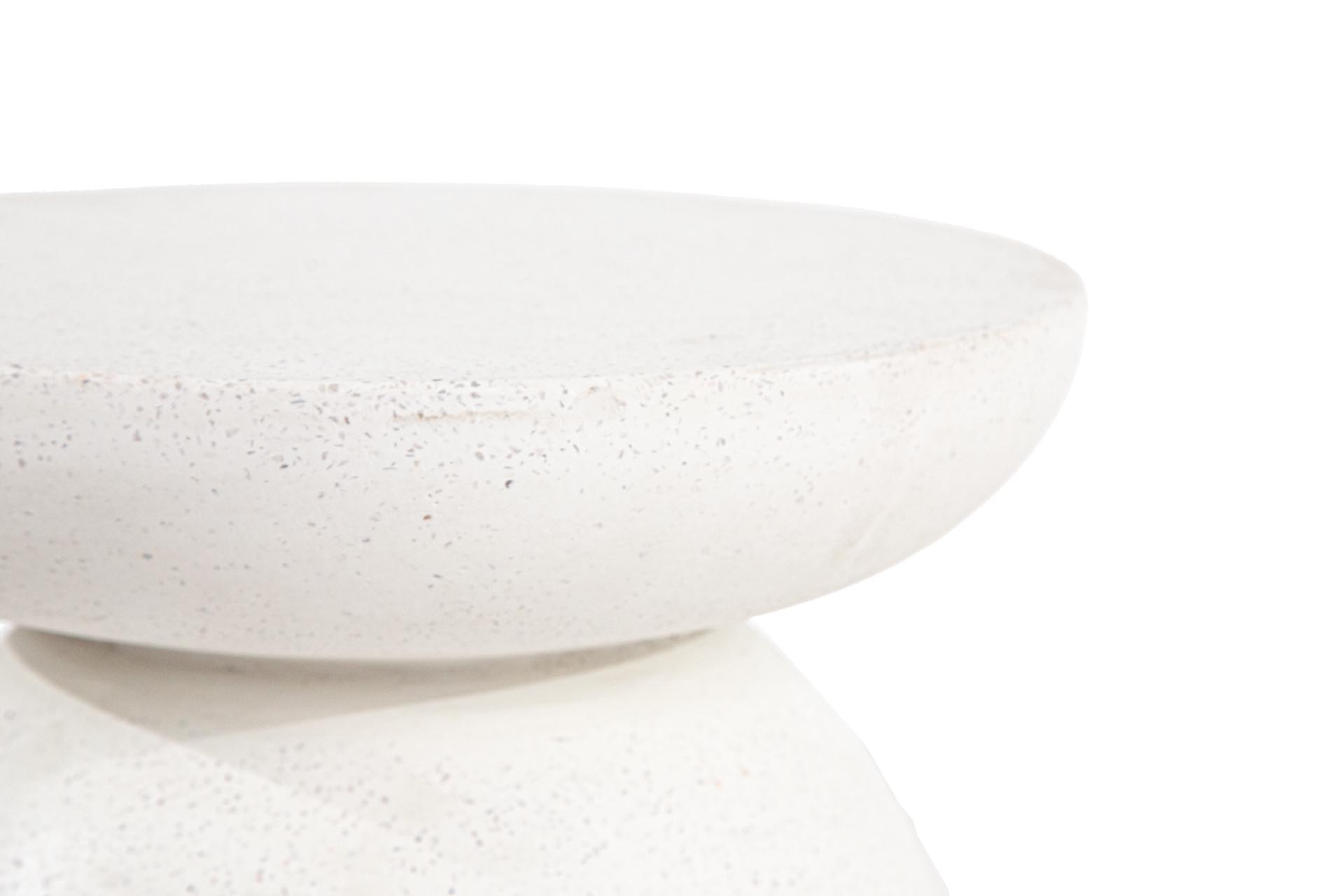 Βοηθητικό Τραπέζι Rieti Terazzo White Round (40x40x40) Soulworks