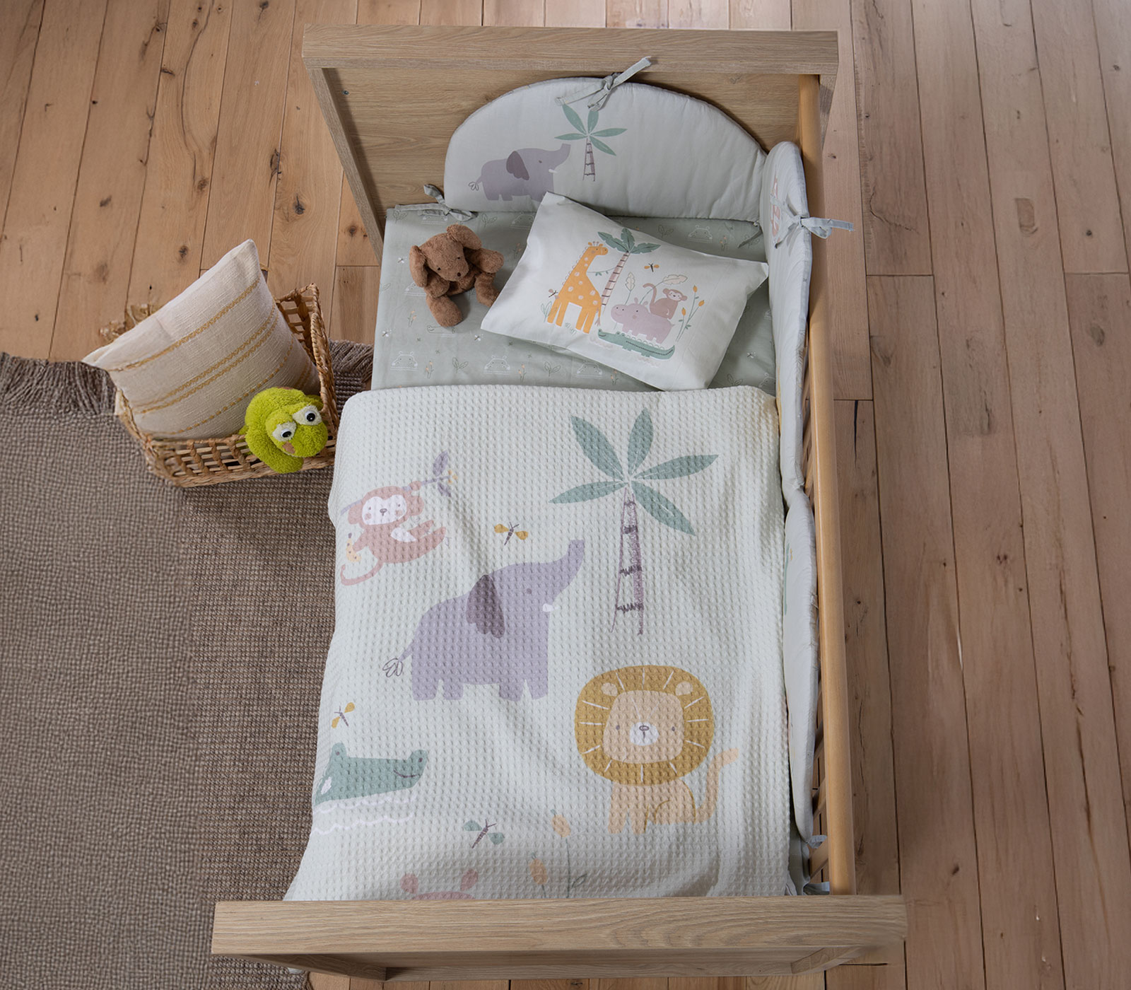 Βρεφική Κουβέρτα Πικε Nef-Nef Homeware Savana 80X110 Green