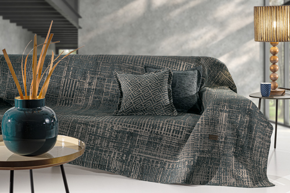 Ριχτάρι Πολυθρόνας Guy Laroche Melbourne Petrol 180X150
