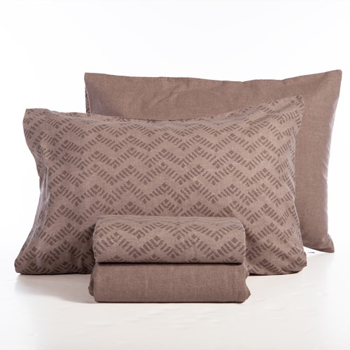 Σεντόνια Φανελένια Υπέρδιπλα Nef-Nef Homeware (Σετ) Με Λάστιχο Otrando 240x260 Mocca