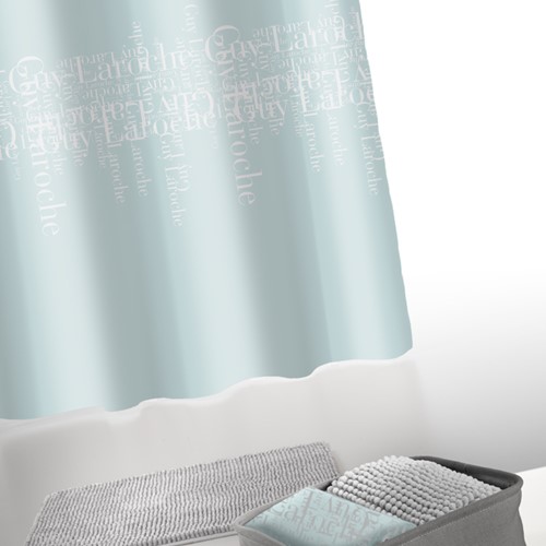 Κουρτίνα Μπάνιου + Πατάκι Guy Laroche (Σετ) Abbey Silver