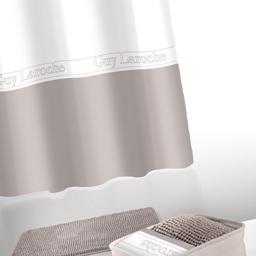 Κουρτίνα Μπάνιου + Πατάκι Guy Laroche (Σετ 3τμχ) Miami Wenge