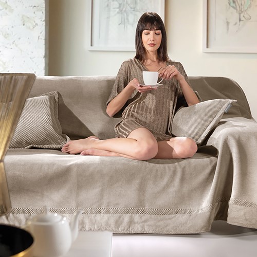 Ριχτάρι Πολυθρόνας Guy Laroche Rubicon Camel 170X150