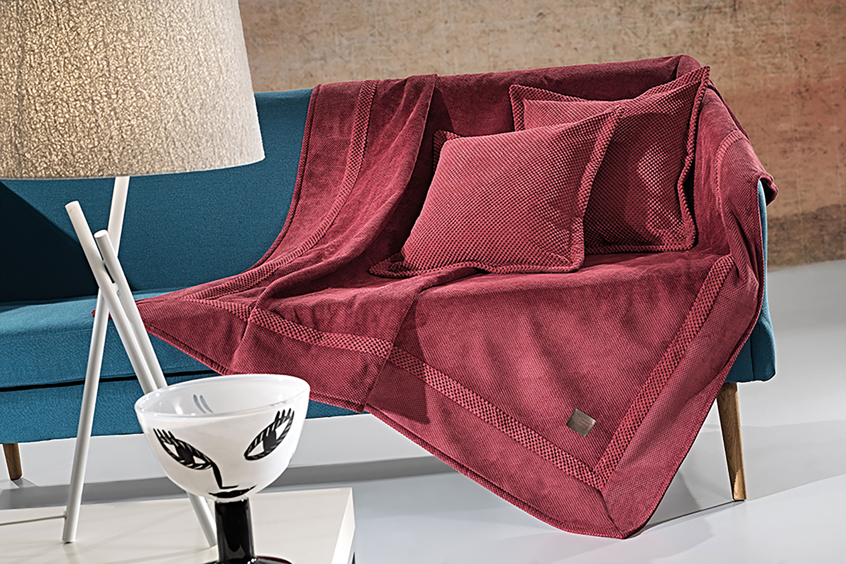 Ριχτάρι Πολυθρόνας Guy Laroche Rubicon Burgundy 170X150