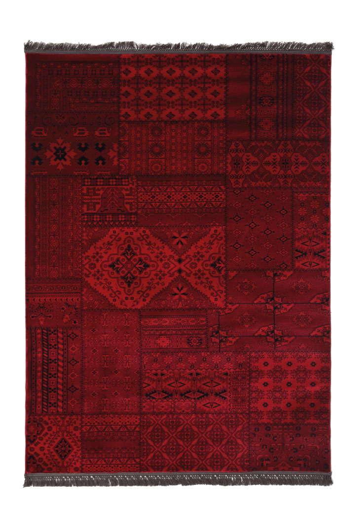 Χαλί Σαλονιού Royal Carpet (0.67X500) Afgan 7675A D.Red 