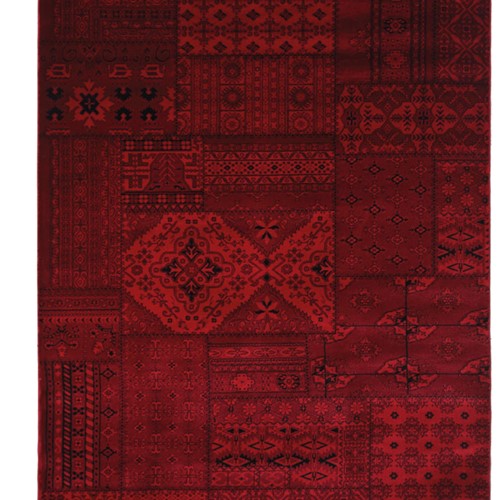 Χαλί Σαλονιού Royal Carpet (0.67X500) Afgan 7675A D.Red 