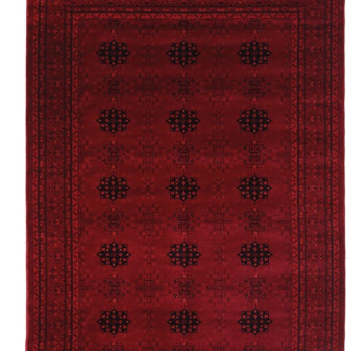 Κλασικό Χαλί Royal Carpet Afgan 8127A D.Red -  160x160 cm Round