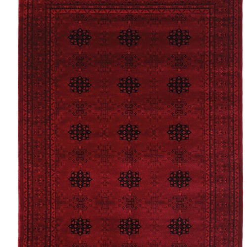 Κλασικό Χαλί Royal Carpet Afgan 8127A D.Red - 160x160 cm Round