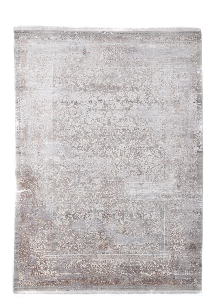  Χαλί Διαδρόμου Bamboo Silk 5987A L. Grey D. Beige Royal Carpet 80Χ150