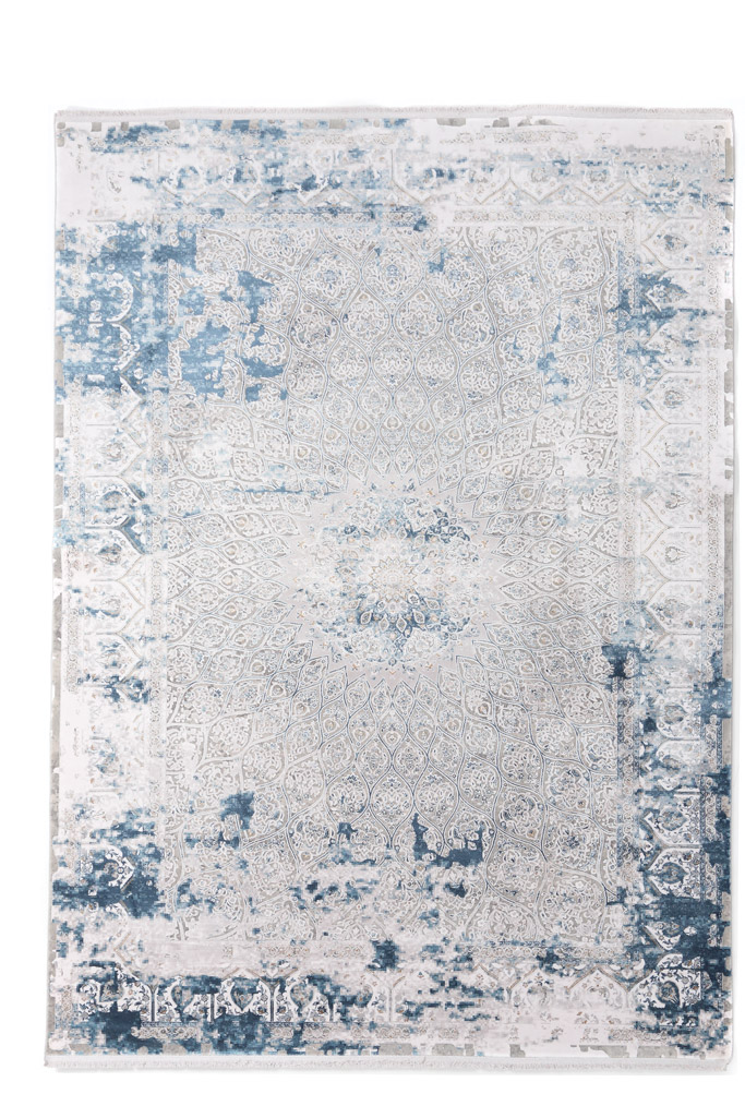 Μοντέρνο Χαλί Bamboo Silk 6794A L. Grey D. Blue Royal Carpet