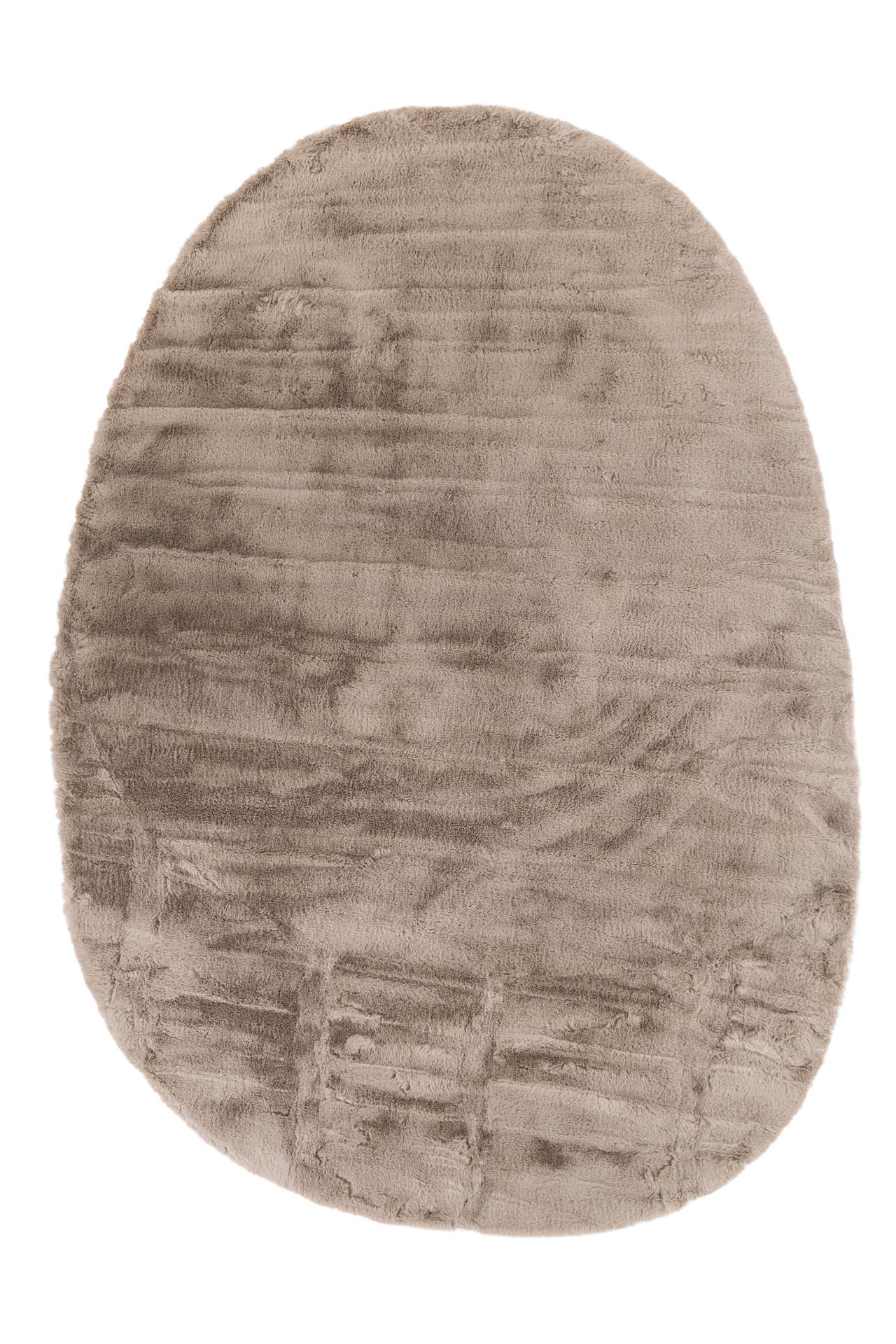 Οβάλ Γούνινο Χαλί Bunny OVAL BUNNY CANVAS TAUPE Royal Carpet - 170 x 240 cm