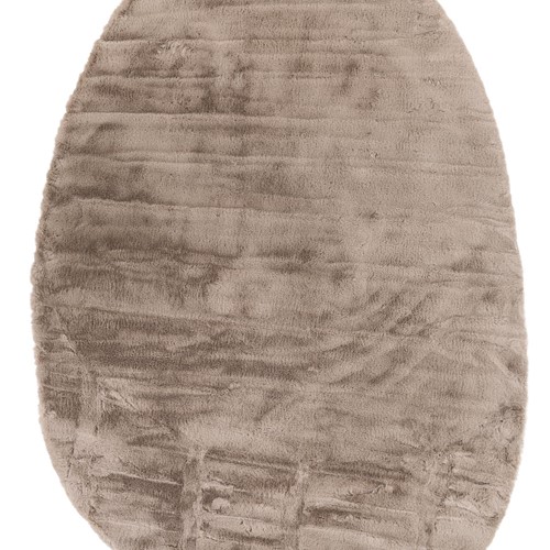 Οβάλ Γούνινο Χαλί Bunny OVAL BUNNY CANVAS TAUPE Royal Carpet - 170 x 240 cm
