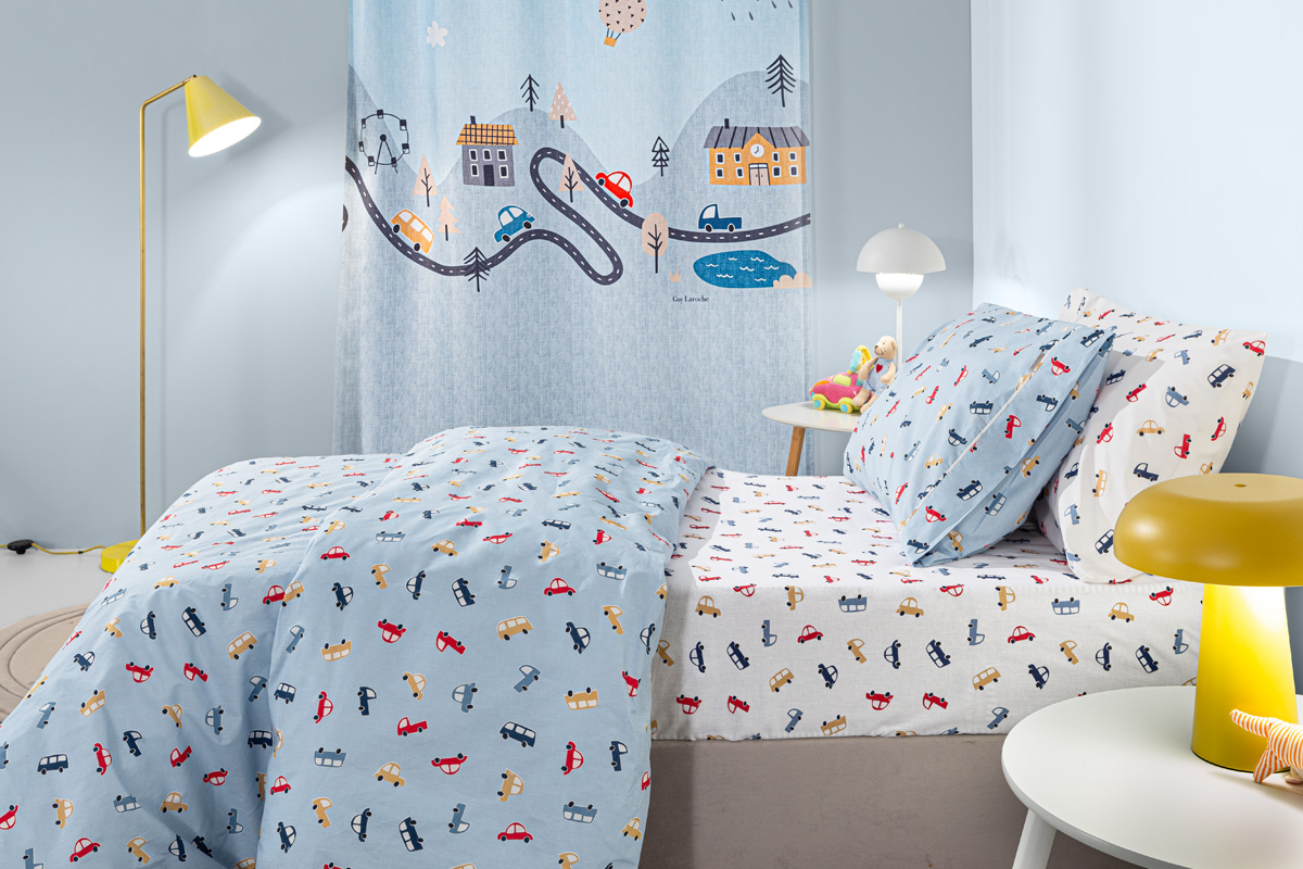 Παιδικά Σεντόνια Guy Laroche (Σετ) Roadtrip Sky 165x250 