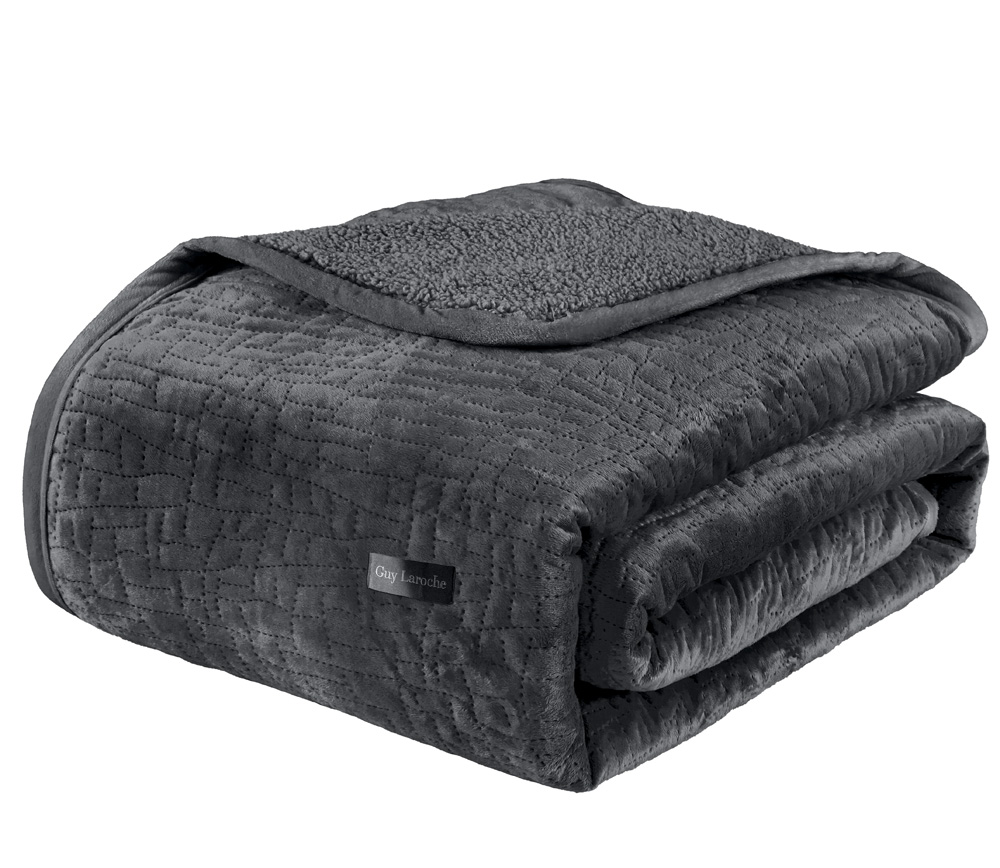 Κουβέρτα Ημίδιπλη Guy Laroche (Σετ) Bolzano 180X220 Anthracite