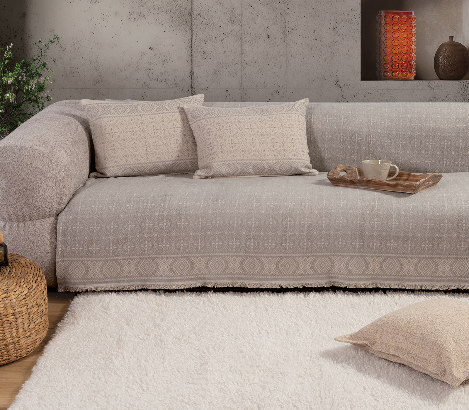 Ριχτάρι Τριθεσίου Nef-Nef Homeware Jeneria 170x300 Grey