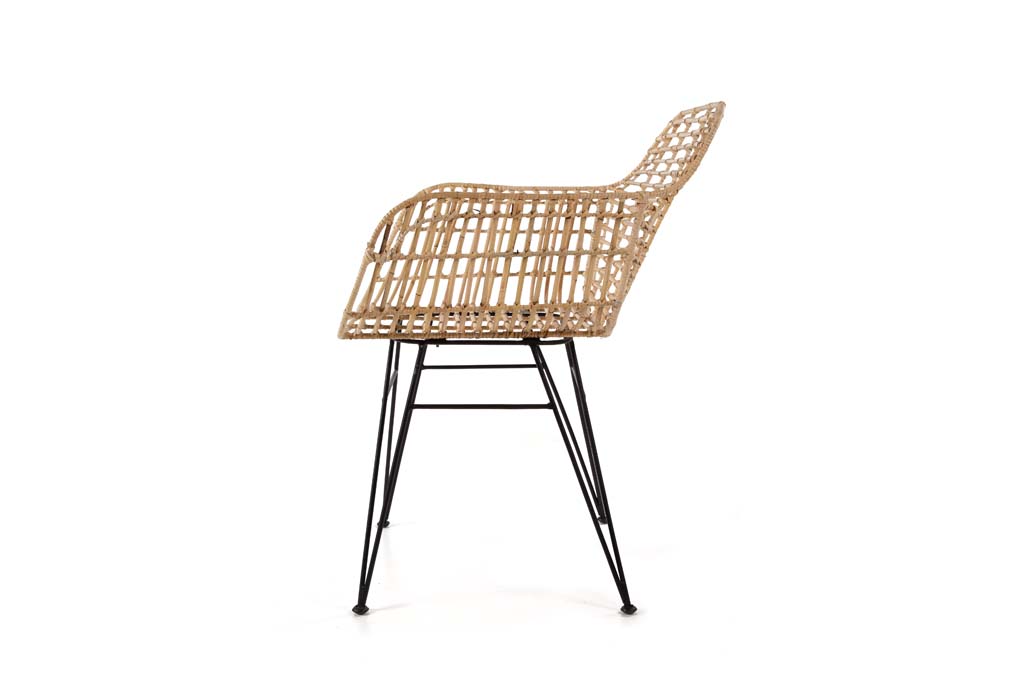 Καρέκλα Τραπεζαρίας με μπράτσα Marea Black legs (57x60x82) Soulworks 0300087